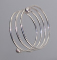 Adjustable Silver Spiral Wrap RIng
